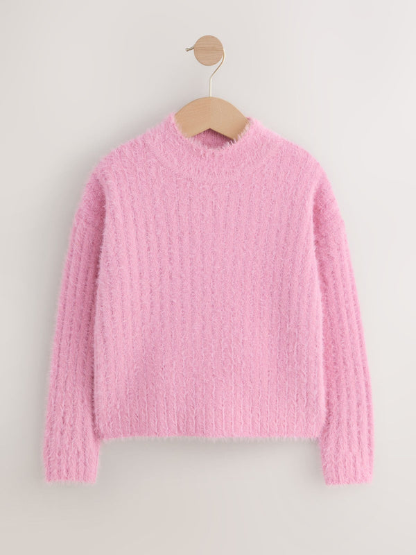 Pink Fluffy Jumper (3-16yrs)