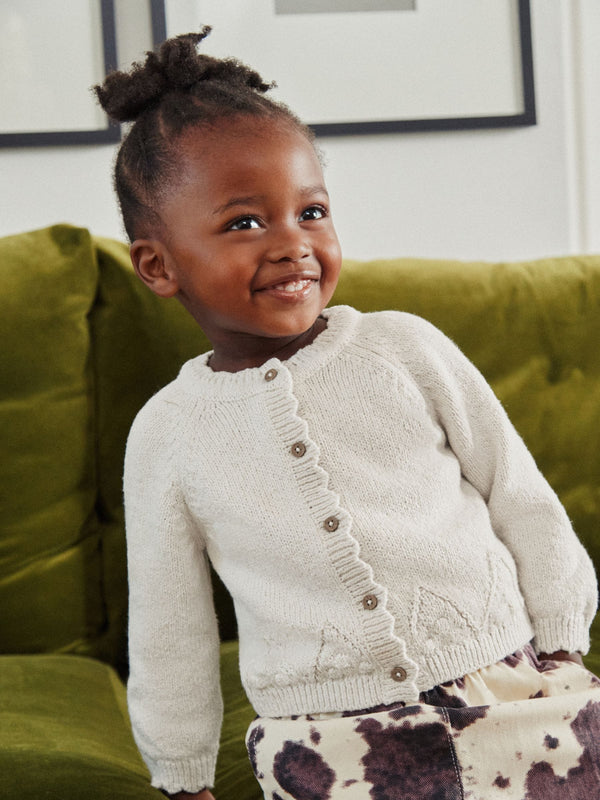 Ecru Button-Up Cardigan (3mths-7yrs)