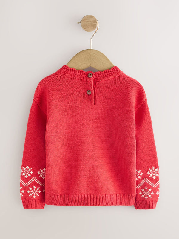Red Christmas Character Jumper (3mths-7yrs)