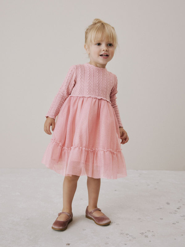 Pink Knitted Occasion Dress (3mths-10yrs)