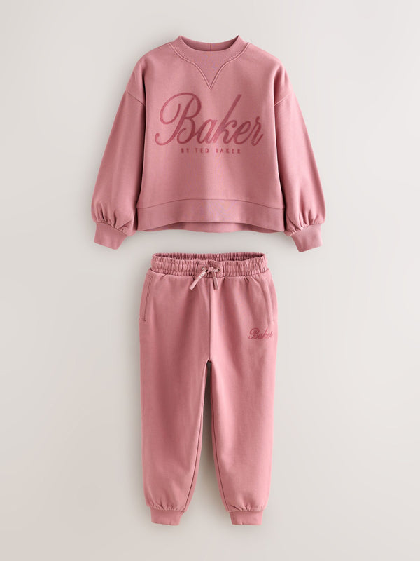 Baker by Ted Baker 2 Piece Flock Print Boxy Sweat & Cuffed Joggers Set