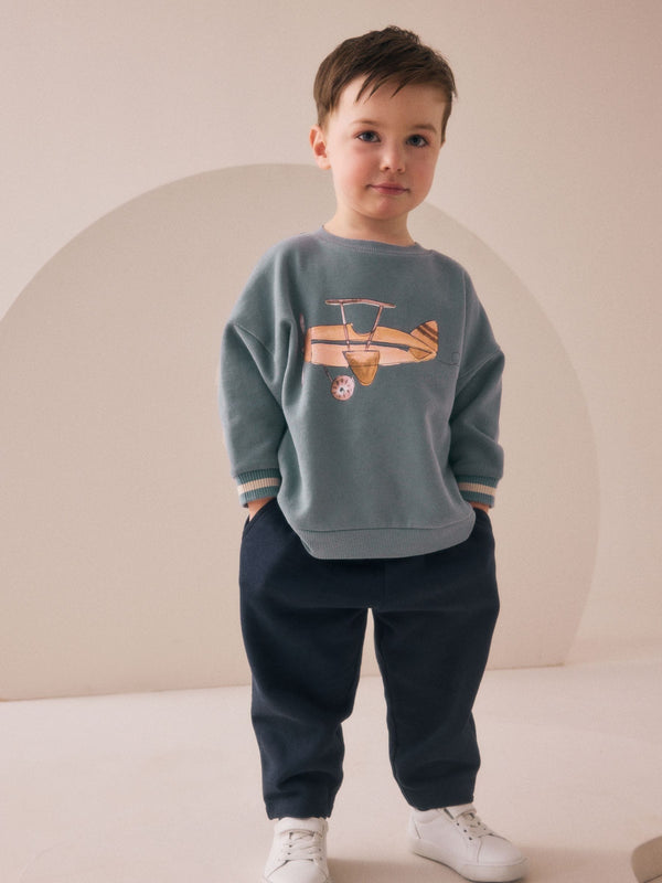 Blue Plane Single Sweatshirt and Joggers Set (3mths-7yrs)