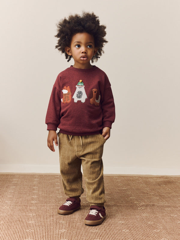 Red Appliqué Sweatshirt and Joggers Set (3mths-7yrs)