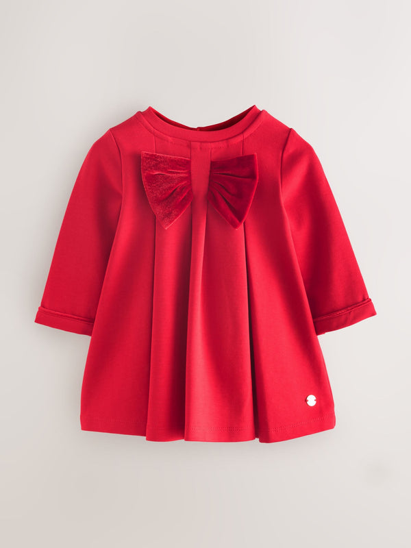 Baker by Ted Baker Red Velvet Bow Ponte Dress