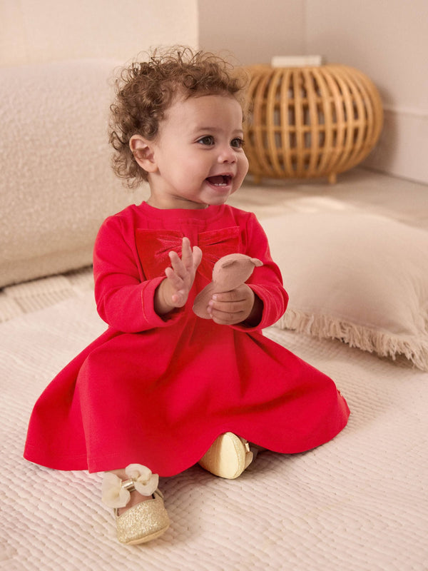 Baker by Ted Baker Red Velvet Bow Ponte Dress