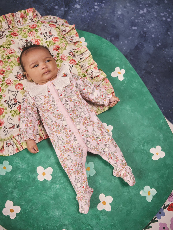 Pink Moomin Baby Sleepsuit