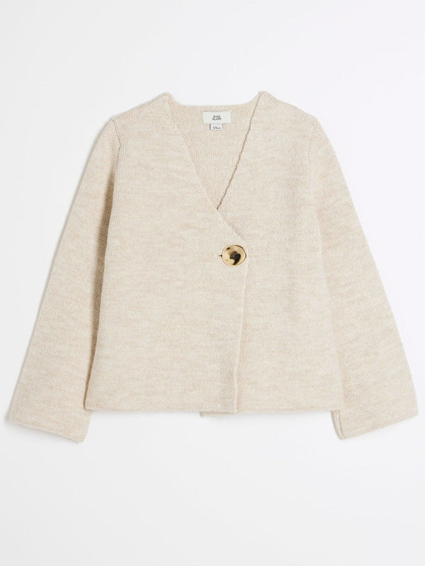 River Island Brown Asymmetric Cardigan