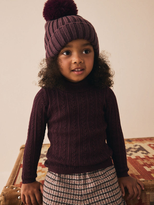 Purple Roll Neck Jumper (3mths-10yrs)