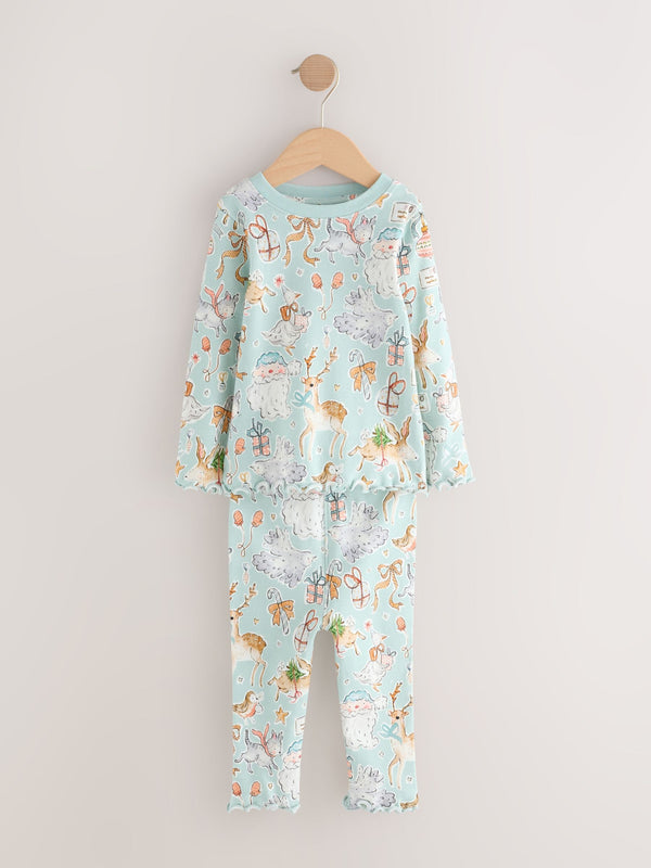 Blue Goose Print Christmas Pyjamas (9mths-16yrs)