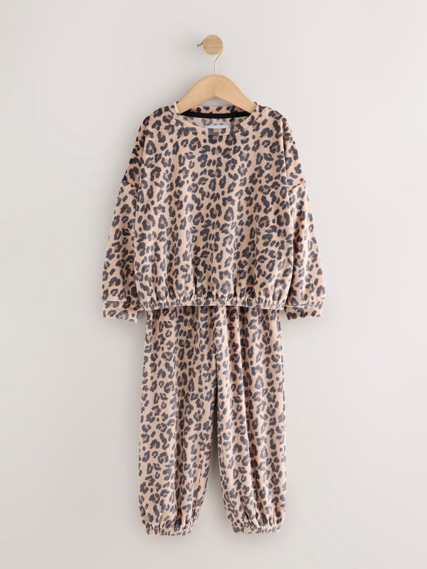 Neutral Animal Cosy Fleece Pyjamas (3-16yrs)