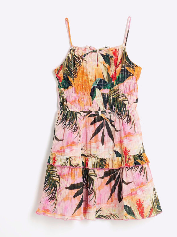 River Island Pink Orchid Tiered Mini Dress