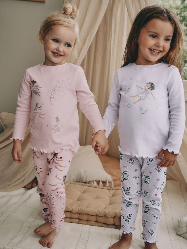 Pink / Purple Fairy Snuggle Pyjamas 2 Pack (9mths-12yrs)