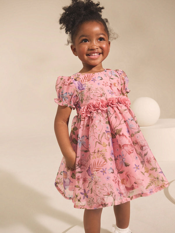Pink Fairy Flower Corsage Dress (3mths-8yrs)