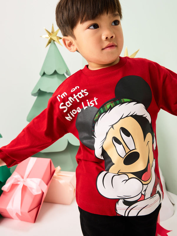 Red Christmas Bluey Long Sleeve T-Shirt (3mths-8yrs)