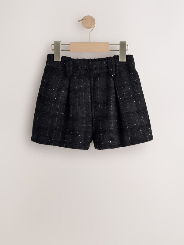 Black Check Shorts (3-16yrs)