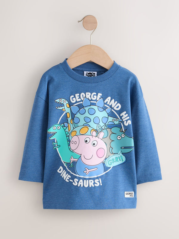 Blue Peppa Pig Long Sleeve T-Shirt (6mths-8yrs)