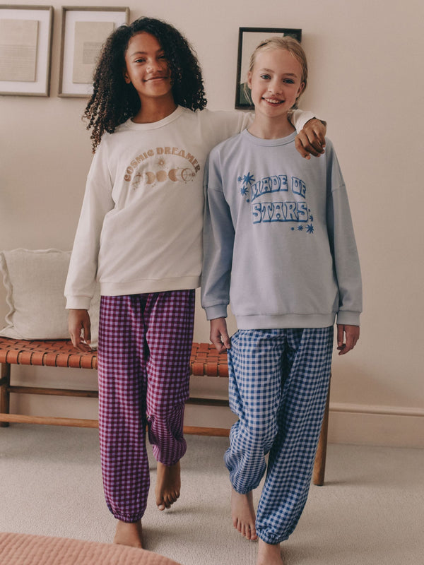 Blue/Ecru Cosmic Jogger Pyjamas 2 Pack (3-16yrs)