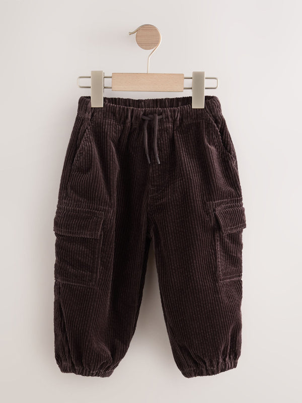 Brown Corduroy Cargo Trousers (3mths-7yrs)