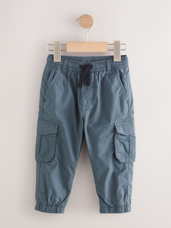 Grey Blue Lined Cargo Trousers (3mths-7yrs)