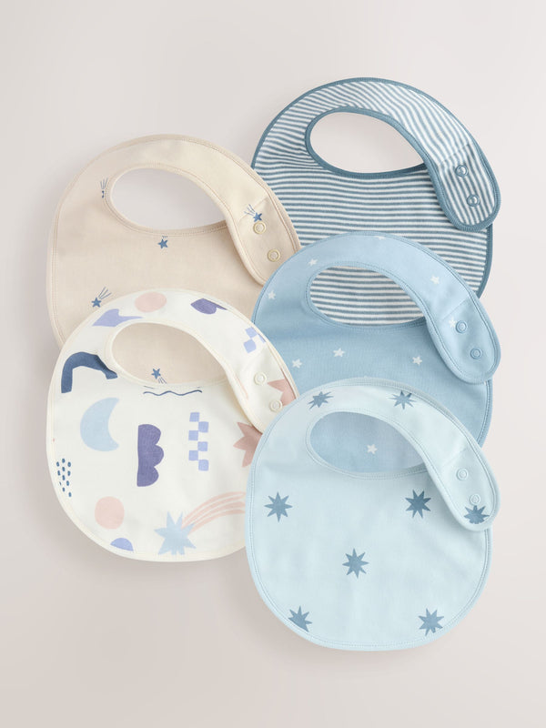 Multi Baby Bibs 5 Pack