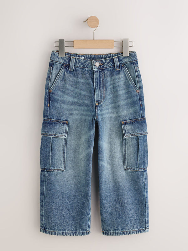 Denim Tint Superwide Denim Cargo Jeans (3-16yrs)