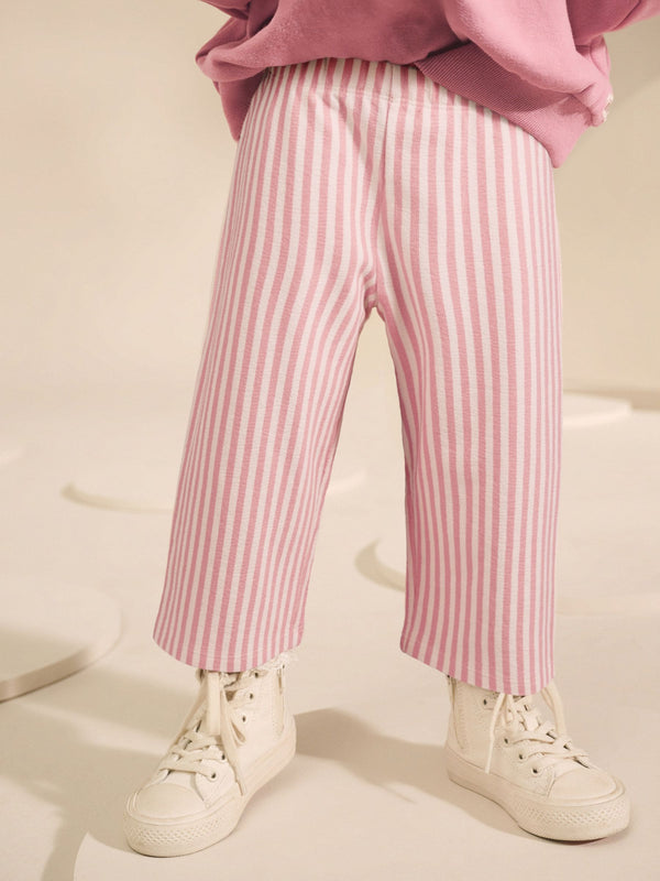 Pink Stripe Wide Leg Trousers (3mths-7yrs)
