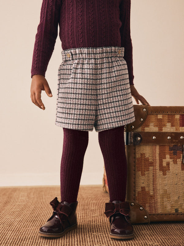 Berry Check Skort and Tights (3mths-7yrs)