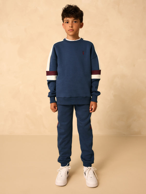 Navy Colourblock Crew Set (3-16yrs)