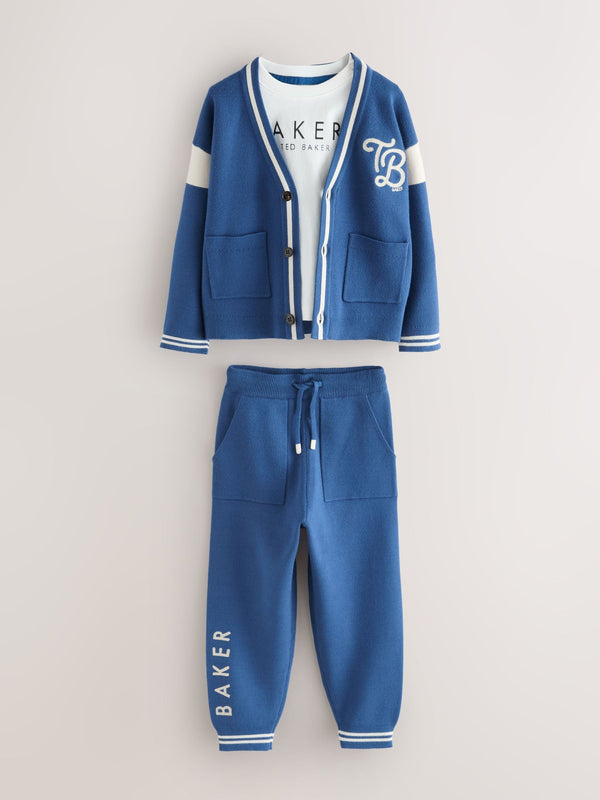 Baker by Ted Baker Knitted Cardigan, T-Shirt and Joggers Set