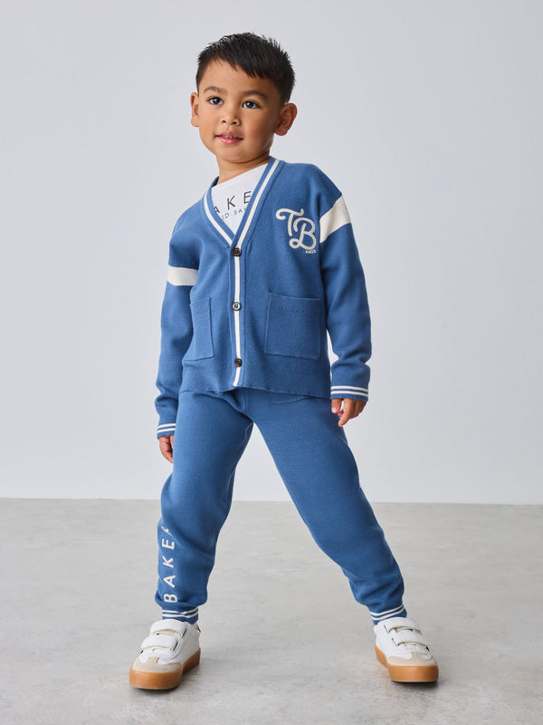 Baker by Ted Baker Knitted Cardigan, T-Shirt and Joggers 3 Piece Set