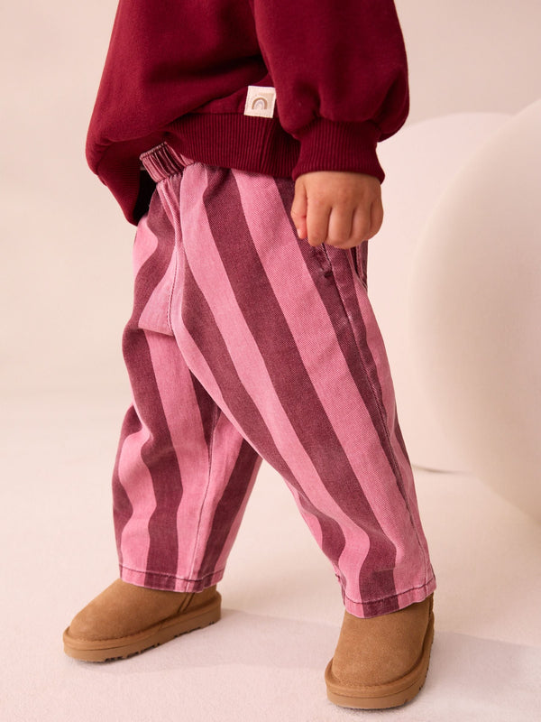 Berry Pink Stripe Trousers (3mths-7yrs)