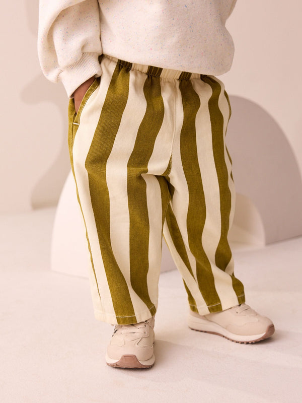Olive Green Stripe Trousers (3mths-7yrs)