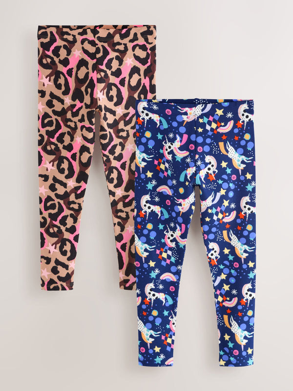 Animal And Unicorn Leggings 2 Pack (3-16yrs)