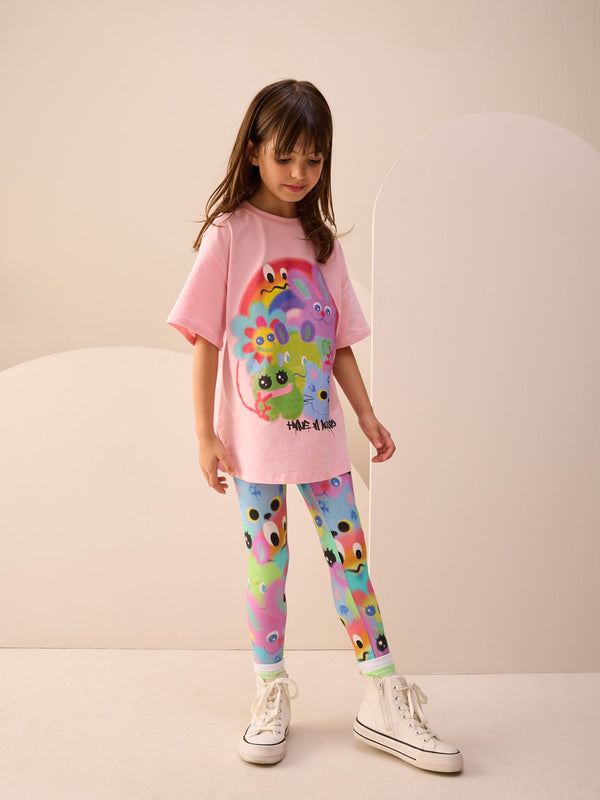 Pink Character T-Shirt and Leggings Set (3-16yrs)