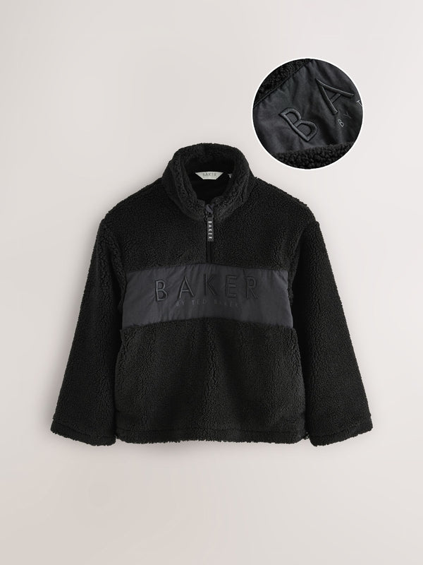 Baker by Ted Baker Borg Zip Through Black Fleece