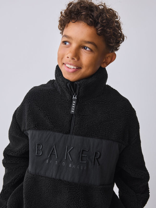 Baker by Ted Baker Borg Zip Through Black Fleece