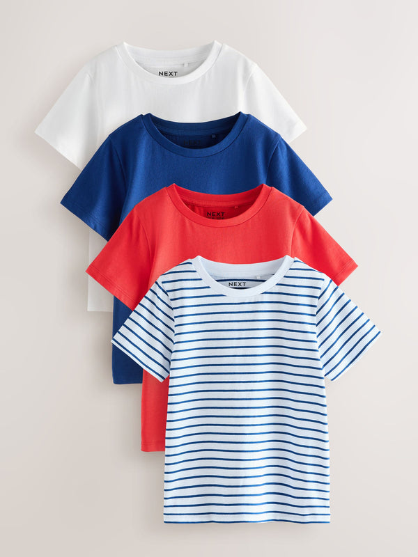 Red/Blue T-Shirts 4 Pack (3-16yrs)