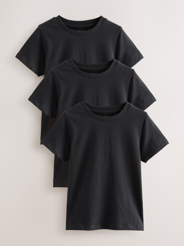 Black 3 Pack T-Shirts (3-16yrs)