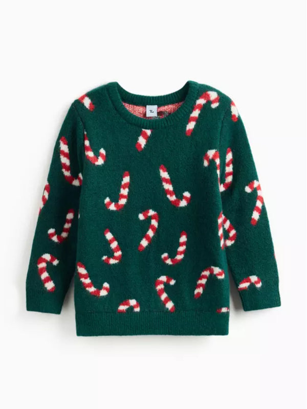 Tu Matching Family Kids' Christmas Candy Cane Crew Neck Jumper