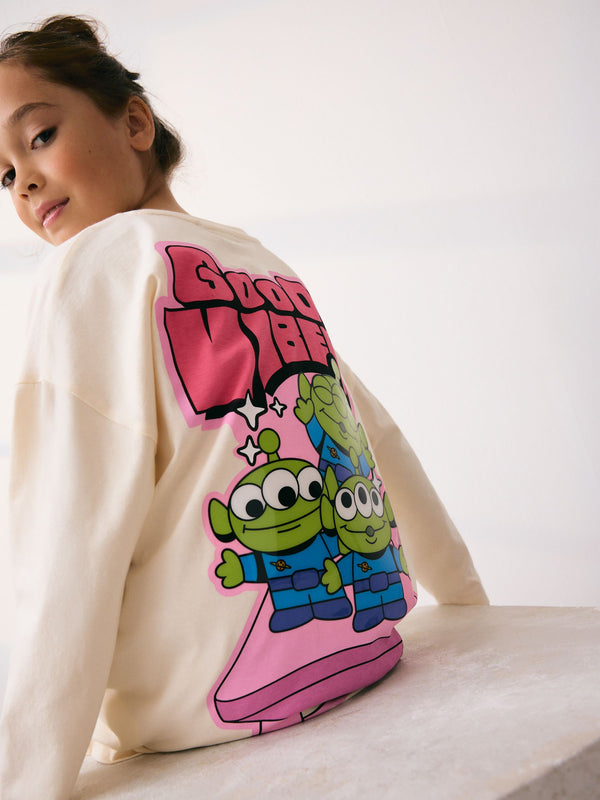 White Toy Story Long Sleeve Graphic Top (3-16yrs)