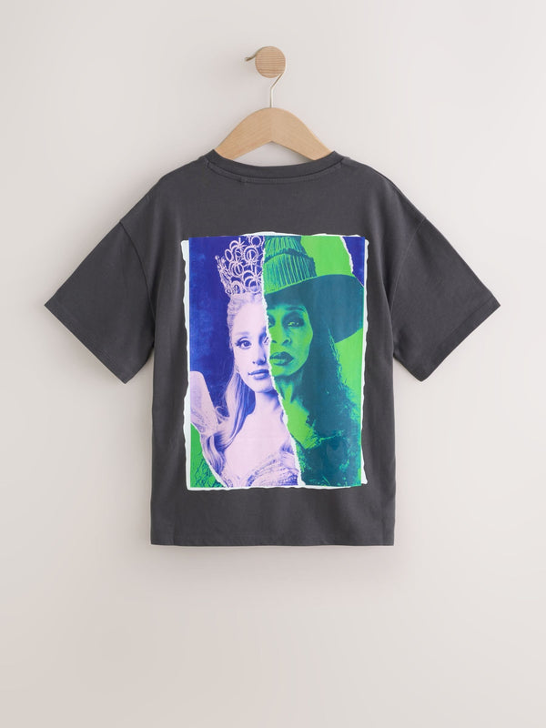 Charcoal Grey Wicked Wicked Oversized Graphic Print T-Shirt (3-16yrs)