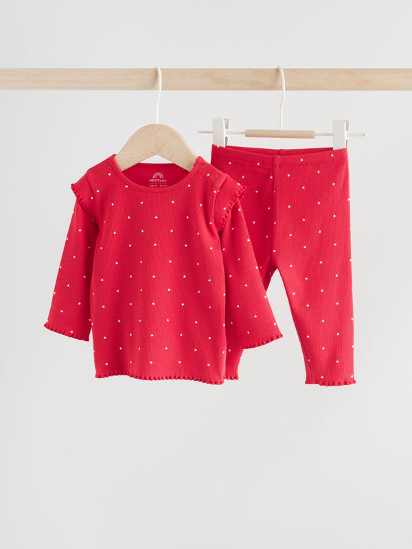 Red Top and Leggings Baby 2 Piece Set (0mths-2yrs)