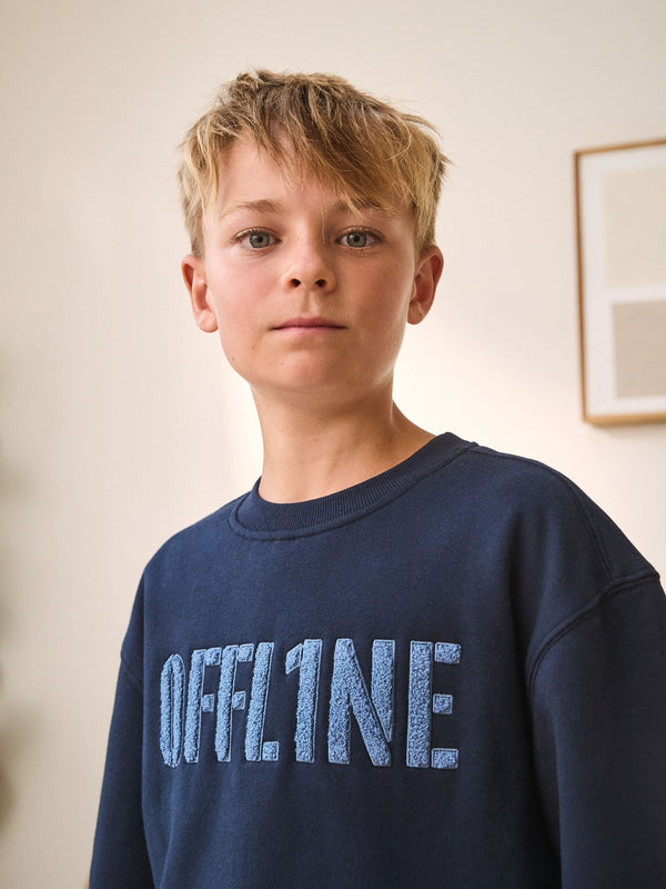 Navy Check Single Cosy Fleece Pyjamas (3-16yrs)