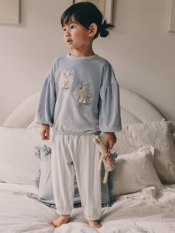 Blue Mouse Cosy Fleece Pyjamas (9mths-10yrs)