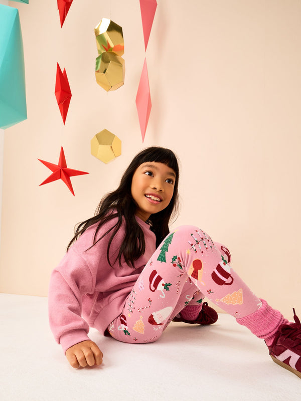 Pink Christmas Animal Star Leggings (3-16yrs)