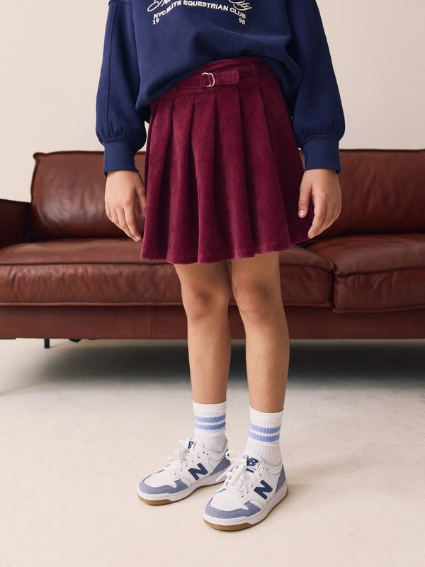 Berry Red Cord Skirt (3-16yrs)