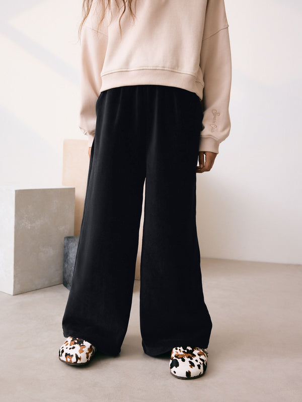 Black Cord Wide Leg Trousers (3-16yrs)