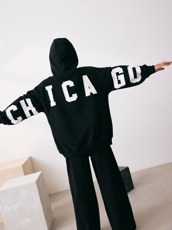 Black Slogan Hoodie (3-16yrs)
