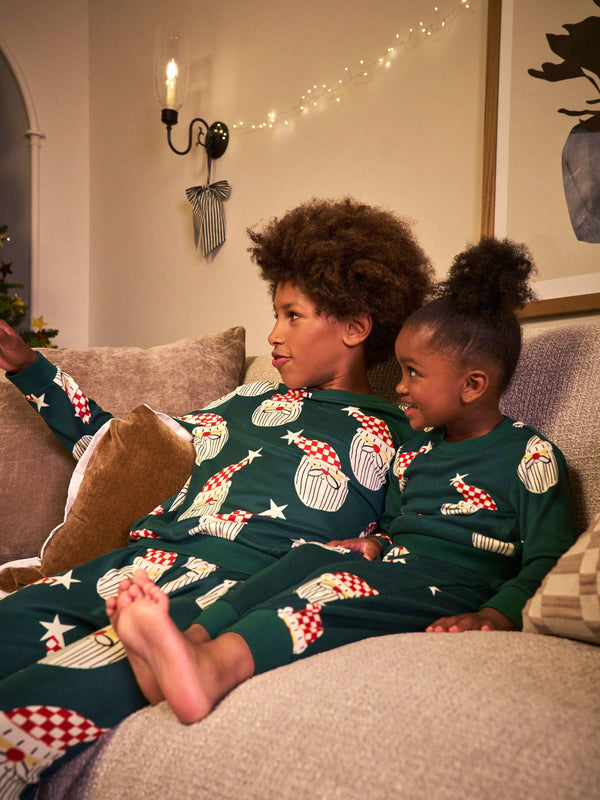 Green Santa Matching Family Christmas Cosy Long Sleeve Pyjamas (9mths-16yrs)