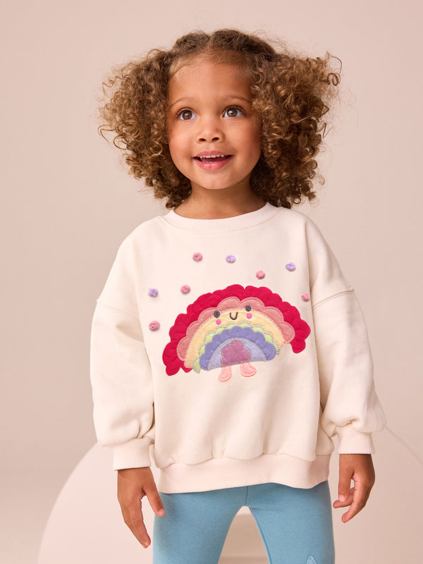 Cream Rainbow Taco Crew Neck Sweatshirt (3mths-7yrs)